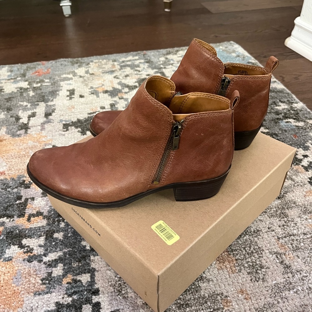 Luck brand leather booties